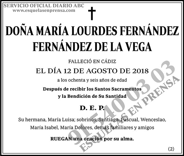 María Lourdes Fernández Fernández de la Vega